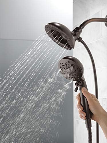 Delta Faucet 5-Spray In2ition Dual Shower Head with Handheld and Hose