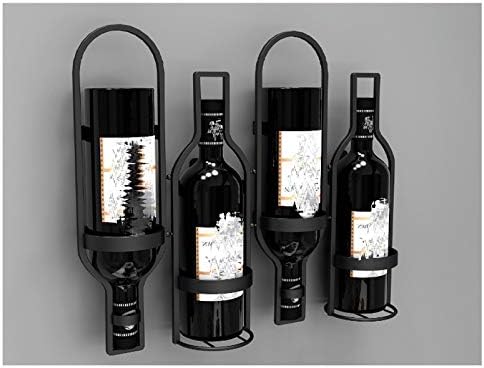 Wall Mounted Wine Holder Metal Rack - Modern Home Decor