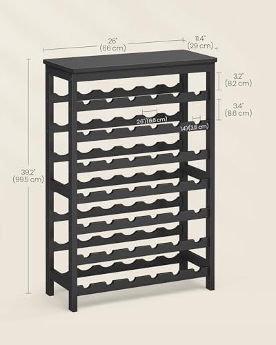 SONGMICS 7-Tier Bamboo Wine Rack 42 Bottles