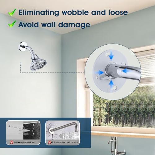 RAINREVIVE 6 Inch Shower Arm with Flange and Bracket