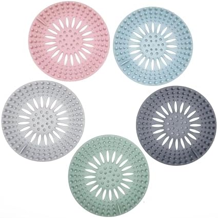 Drain Hair Catcher Set 5 Pieces in Multiple Hues