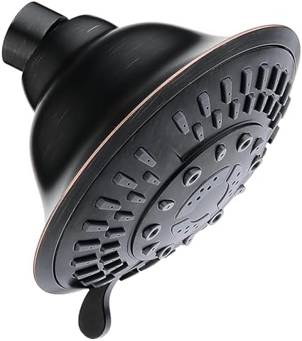 BRIGHT SHOWERS High Pressure Rain Showerhead with 5 Spray Settings