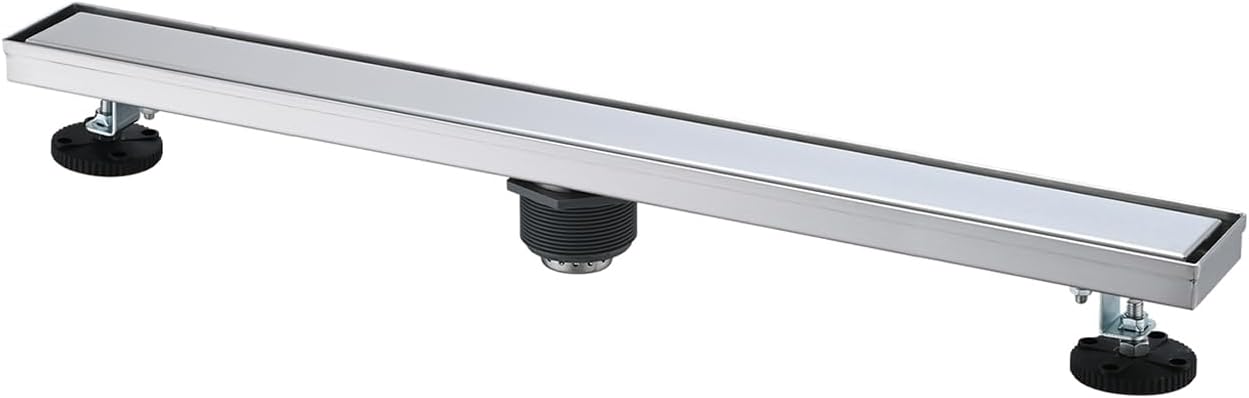 YLIEHS 28 Inch Linear Shower Drain with Hair Strainer