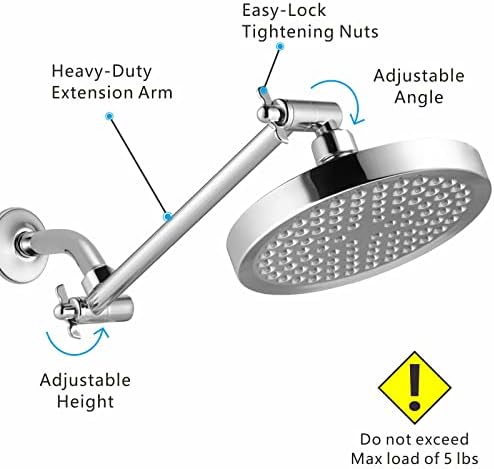 Nuodan 11 Inch Solid Brass Shower Arm Extension 1