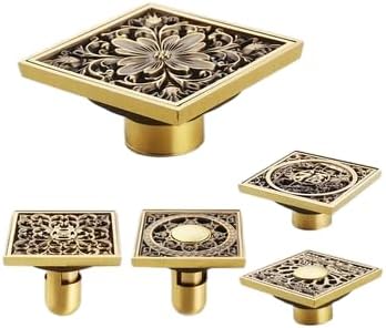 Follumn Antique Brass Bathtub Shower Drainer Floor Strain 1