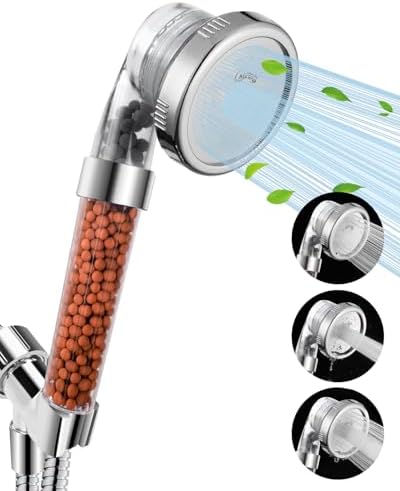 Luxsego Water Softener Handheld Shower Head with 3 Modes