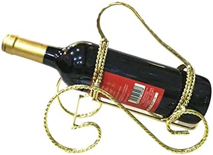 JUSHZ Iron Wine Rack with Art Plating Elegant Home Decor