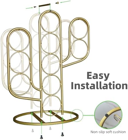 10 Bottles Wine Rack with Cactus Design
