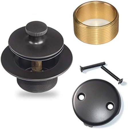 Uni-Green Matte Black Tub Drain Kit with Hair Catcher 1