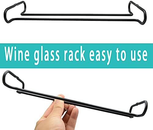 Eastbao 10 Inch Wine Glass Rack Under Cabinet Set of 4
