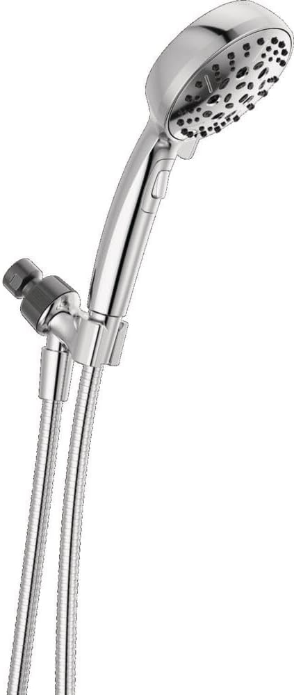Delta Faucet 6-Setting H2Okinetic Showers Head with Chrome Hose and 175 GPM