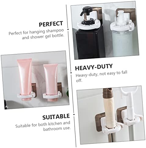 Ciieeo Wall Mount Shampoo Gel Bottle Holder - No Holes Adhesive