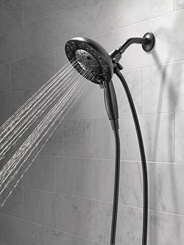Delta H2Okinetic Dual Shower Head with Handheld Matte Black