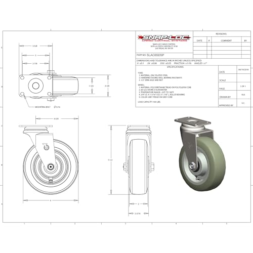 SNAP-LOC 6 Super Duty Swivel Caster Wheels