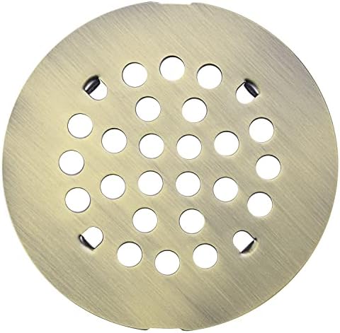 Bropury 4-14-Inch Snap-in Shower Drain Cover Stainless Steel Antique Bronze
