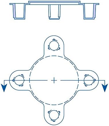 MOCAP Bolt Hole Flange Protector for 2 Pipe Dn 50