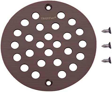 TRUSTMI 4 Inch Screw-in Shower Drain Cover Replacement Oil Rubbed Bronze