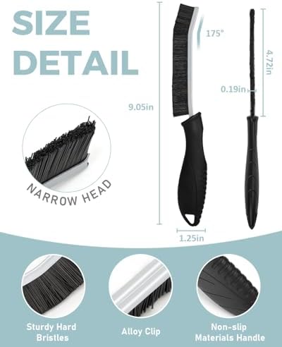 SXhyf Hard Bristle Crevice Cleaning Brush - Multifunctional Gap Tool for Kitchen Bathroom