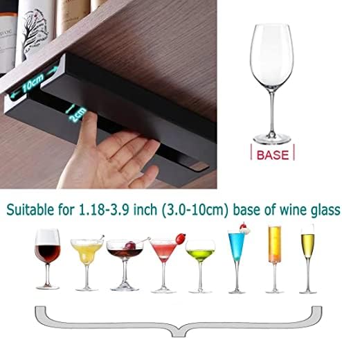 Leevcok 2 Pack Wine Glass Holder Plastic Rack