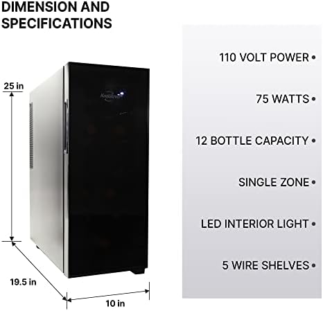 Koolatron 12 Bottle Wine Fridge Freestanding
