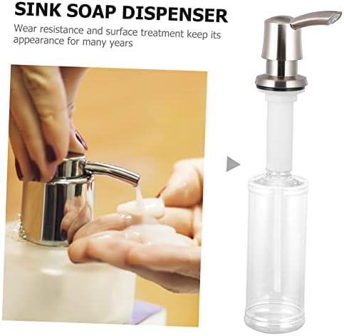 Mobestech Refillable Sink Soap Dispenser with Chrome Finish