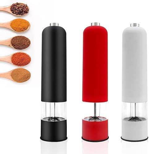 Electric Spice Grinder With LED Light Salt and Pepper Shaker Set