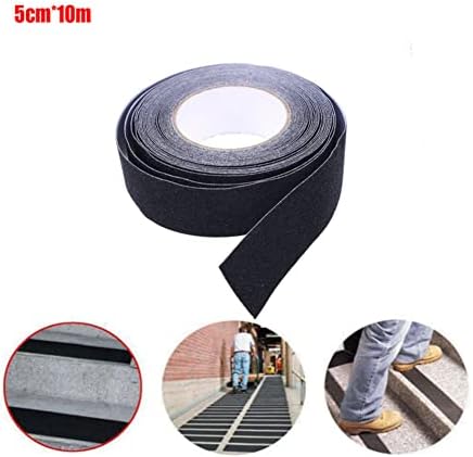 ULTECHNOVO Black Anti-Slip Tape 5cm x 10m Durable Safety Warning Tape