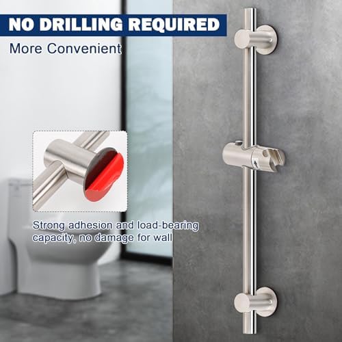 NearMoon Adjustable Shower Slide Bar with Handheld Holder