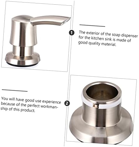 Mobestech Refillable Sink Soap Dispenser with Chrome Finish