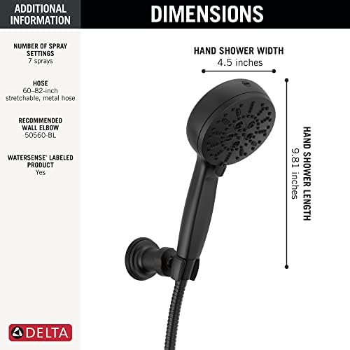 Delta 7-Setting Wall Mount Hand Shower with Cleaning Spray