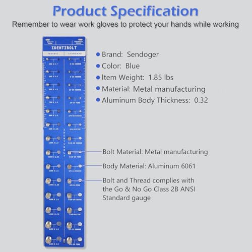 Sendoger Thread Checker for Nuts and Bolts