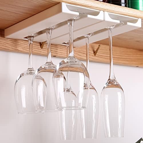 Leevcok 2 Pack Wine Glass Holder Plastic Rack