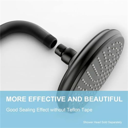 32 42 52CM L-Shaped Shower Arm Extension Black Fixed