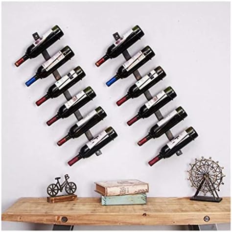 ALDEPO Wall Mounted Wine Rack with Antique Finish