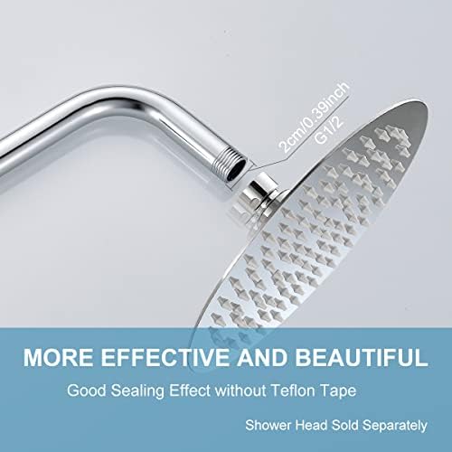Gnimauhz 16 Inch Copper Shower Arm with Flange Chrome