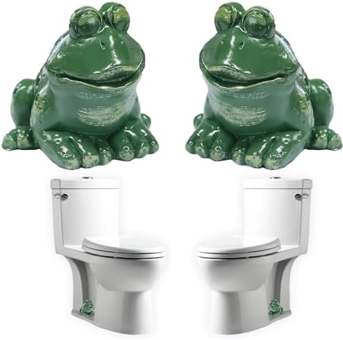 Frog Toilet Bolt Caps 2pcs Green Resin