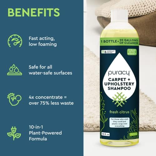Puracy Professional Carpet Cleaner Detergent 25 Ounce