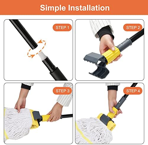 KeFanta Heavy Duty Wet Mop with 60 Long Handle 1