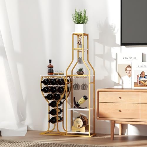 Mantianstar Freestanding Wine Rack with 11 Bottles Capacity