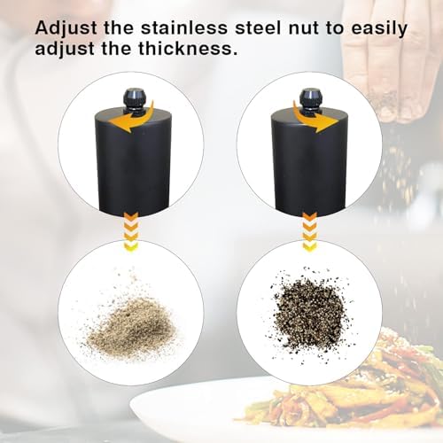SMNVL Wood Salt Pepper Grinder Set 2 Pack