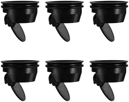 Uxcell Floor Drain Anti Odor Core 4Pcs Black
