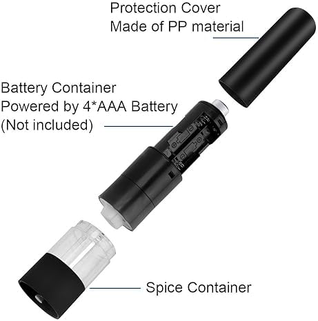 Electric Spice Grinder With LED Light Salt and Pepper Shaker Set