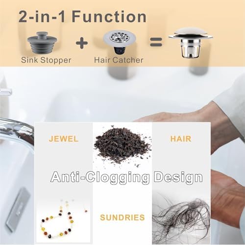 Wellup Brushed Nickel Sink Stopper Replacement 1