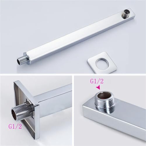 Durable Wall Mounted Shower Arm Chrome Brushed Nickel Matte Black