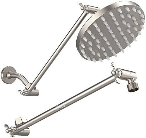 16-Inch Brass Shower Arm Extension with Locking Gear