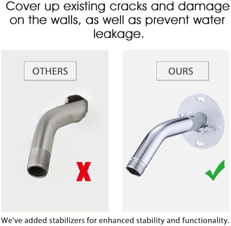 RAINREVIVE 6 Inch Shower Arm with Flange and Bracket