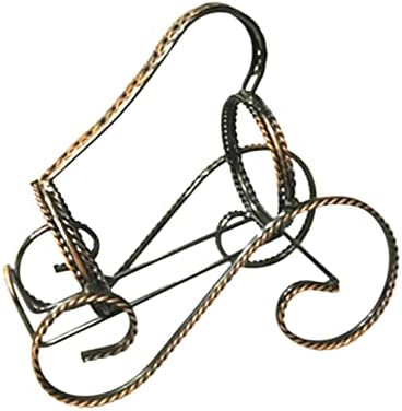 JUSHZ Iron Wine Rack with Art Plating Elegant Home Decor