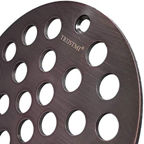 TRUSTMI 4 Inch Screw-in Shower Drain Cover Replacement Oil Rubbed Bronze