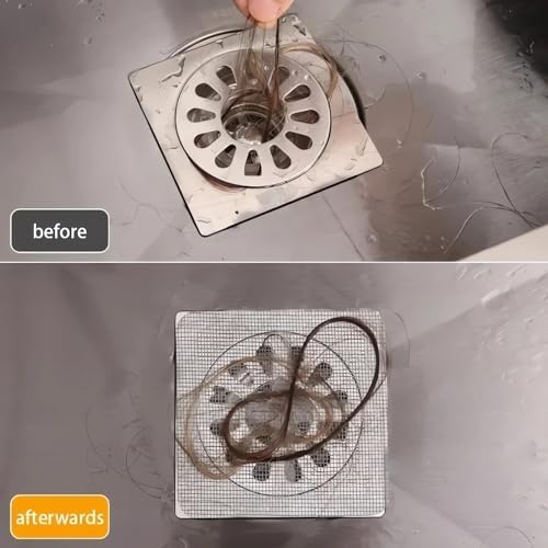 GYLCTOM Disposable Shower Drain Hair Catcher Sticker 30PC