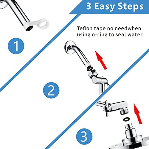 Nuodan 11 Inch Solid Brass Shower Arm Extension 1